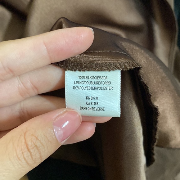 BCBGMaxAzria Brown Silk Classic Dress - Picture 7 of 7